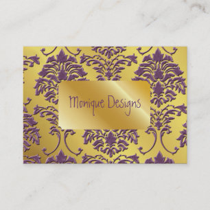 carte de visite Damas, ton or