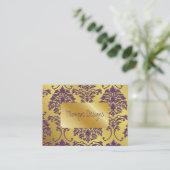 carte de visite Damas, ton or (Debout devant)