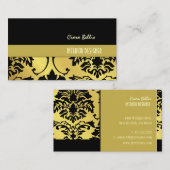 Carte De Visite Damas/ton or+noir (Devant / Derrière)