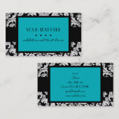 Carte De Visite Damas Turquoise (Devant / Derrière)