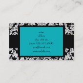 Carte De Visite Damas Turquoise (Dos)