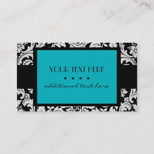 Carte De Visite Damas Turquoise (Devant)