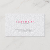 Carte De Visite Damas Vintages de fleurs blanches (Dos)