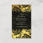Carte De Visite Damask BusinessCard or + noir (Dos)