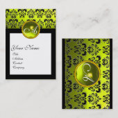 Carte De Visite DAMASK CARRÉ MONOGRAM, topaz jaune (Devant / Derrière)