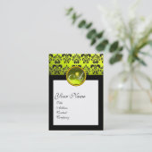 Carte De Visite DAMASK CARRÉ MONOGRAM, topaz jaune (Debout devant)