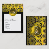 Carte De Visite DAMASK CARRÉ MONOGRAM, topaz jaune (Devant / Derrière)