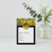 Carte De Visite DAMASK CARRÉ MONOGRAM, topaz jaune (Debout devant)