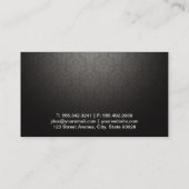 Carte De Visite Damask / Cheetah Print / Silver Trim (Dos)