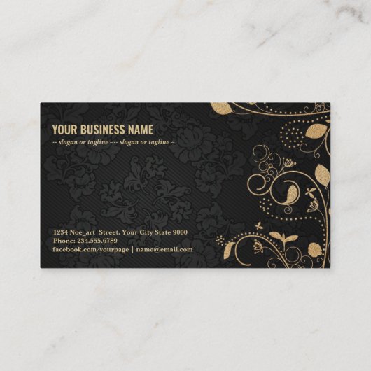 Carte De Visite damask de conception y6766 (Dos)