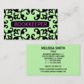 Carte de visite Damask du comptable (Devant / Derrière)