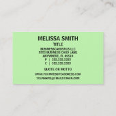 Carte de visite Damask du comptable (Dos)