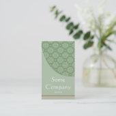 Carte De Visite Damask Elegance Collection (Vert) (Debout devant)