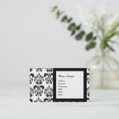 Carte De Visite DAMASK GEM STONE MONOGRAM, 2 topaz jaune, violet (Debout devant)