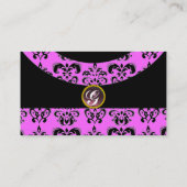 Carte De Visite DAMASK GEM STONE MONOGRAM,2 topaz, violet (Dos)