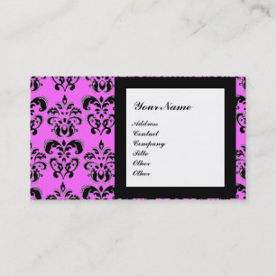 Carte De Visite DAMASK GEM STONE MONOGRAM,2 topaz, violet