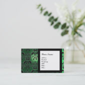 Carte De Visite DAMASK GEM STONE MONOGRAM,2 topaz, violet (Debout devant)