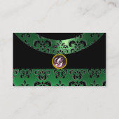 Carte De Visite DAMASK GEM STONE MONOGRAM,2 topaz, violet (Dos)