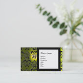 Carte De Visite DAMASK GEM STONE MONOGRAM,2 topaz, violet (Debout devant)