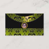 Carte De Visite DAMASK GEM STONE MONOGRAM,2 topaz, violet (Dos)