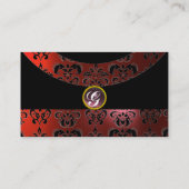 Carte De Visite DAMASK GEM STONE MONOGRAM,2 topaz, violet (Dos)