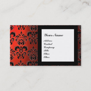 Carte De Visite DAMASK GEM STONE MONOGRAM,2 topaz, violet