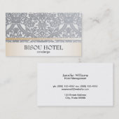 Carte De Visite Damask & Gold Trim (Devant / Derrière)