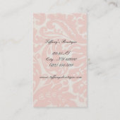 Carte De Visite damask lustre mode beauté SPA (Dos)