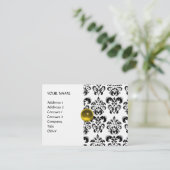 Carte De Visite DAMASK MON RUBY lin or gris clair (Debout devant)