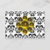 Carte De Visite DAMASK MON RUBY lin or gris clair (Dos)