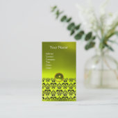 Carte De Visite DAMASK MONOGRAM gemme jaune (Debout devant)