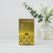 Carte De Visite DAMASK MONOGRAS Jaune (Debout devant)