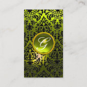 Carte De Visite DAMASK MONOGRAS Jeu jaune blanc (Dos)