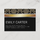 Carte De Visite Damask Pattern Gold Executive (Devant)