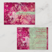 Carte De Visite Damask sur le modèle de granit cramoisi (Devant / Derrière)