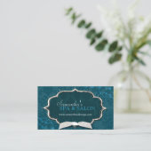 Carte De Visite Damask Swirls Spa Massage Therapy (Debout devant)
