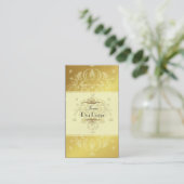 Carte de visite Damask ton sur ton or (Debout devant)