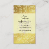 Carte de visite Damask ton sur ton or (Dos)
