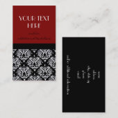 Carte De Visite Damassé (Devant / Derrière)