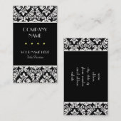 Carte De Visite Damassé (Devant / Derrière)