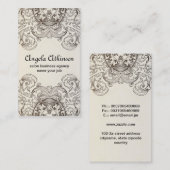 Carte De Visite damassé (Devant / Derrière)