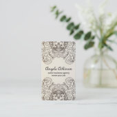 Carte De Visite damassé (Debout devant)