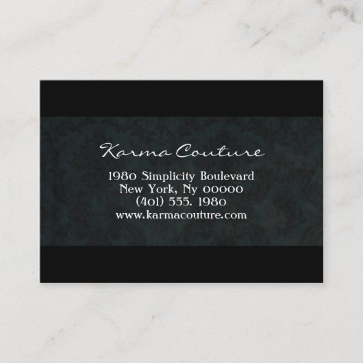 Carte De Visite damassé (Devant)