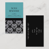Carte De Visite Damassé (Devant / Derrière)