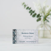 Carte De Visite Damassé affligée de denim (Debout devant)