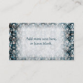 Carte De Visite Damassé affligée de denim (Dos)