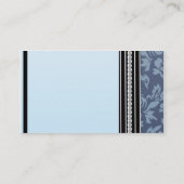 Carte De Visite Damassé bleu-clair élégante (Dos)