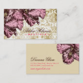 Carte De Visite damassé de cru de la ketmie 311-Aloha (Devant / Derrière)