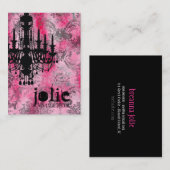 Carte De Visite Damassé de gris de rose de lustre de la (Devant / Derrière)