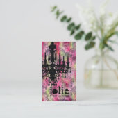 Carte De Visite Damassé de gris de rose de lustre de la (Debout devant)